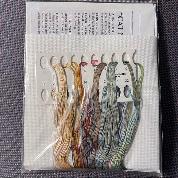 Design Works 10" x 10",  “Cat Nap” counted cross stitch kit - Picture 3 of 3